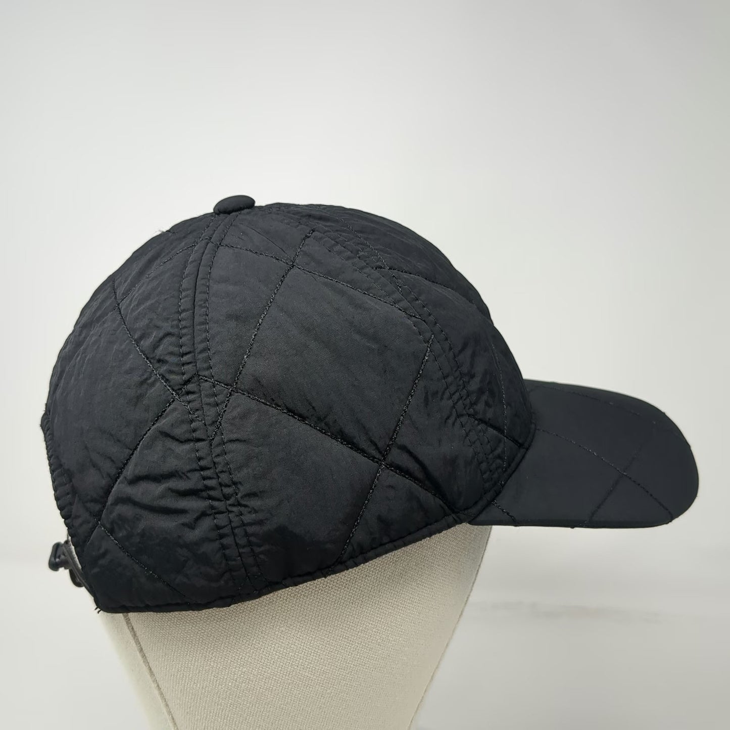 All in Motion Baseball Cap Black One Size Quilted Nylon Adjustable Cord Hat