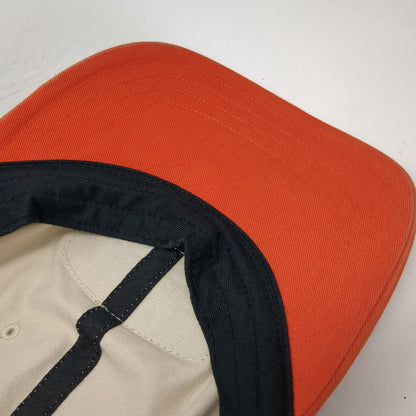 Richardson Trucker Hat Beige Black Orange One Size Universal Athletic Patch