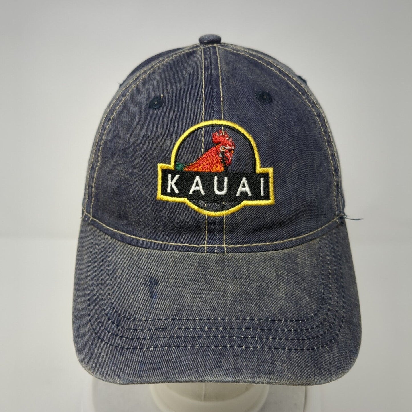Kauai Strapback Hat Blue One Size Adjustable Embroidered Denim Headmost