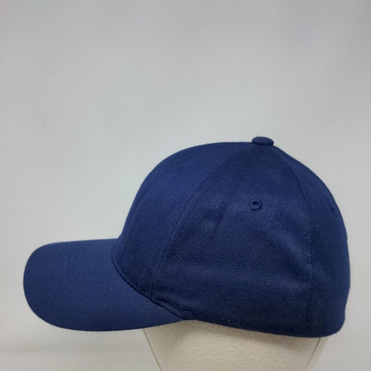 Lids Fitted Hat Blue Small-Medium Flexfit 6 Panel Vent Holes Blank