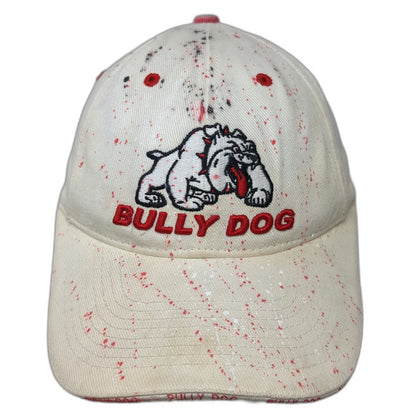 Design Dynamix Bully Dog Logo Baseball Cap Beige One Size Paint Splatter Hat