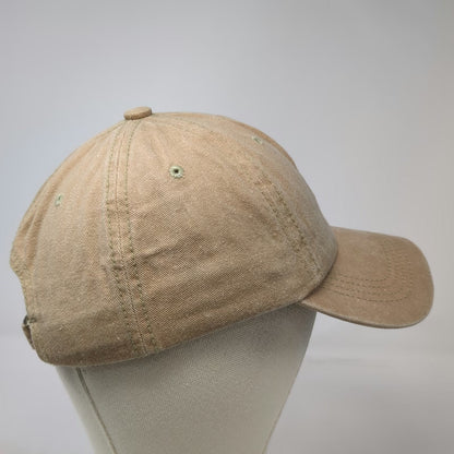 Baseball Cap Beige One Size Yin Yang Graphic Slideback Distressed Cotton Hat