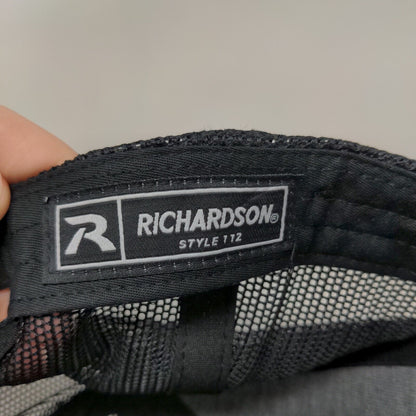 Richardson Snapback Mesh Back Trucker Hat Gray One Size Logo Patch