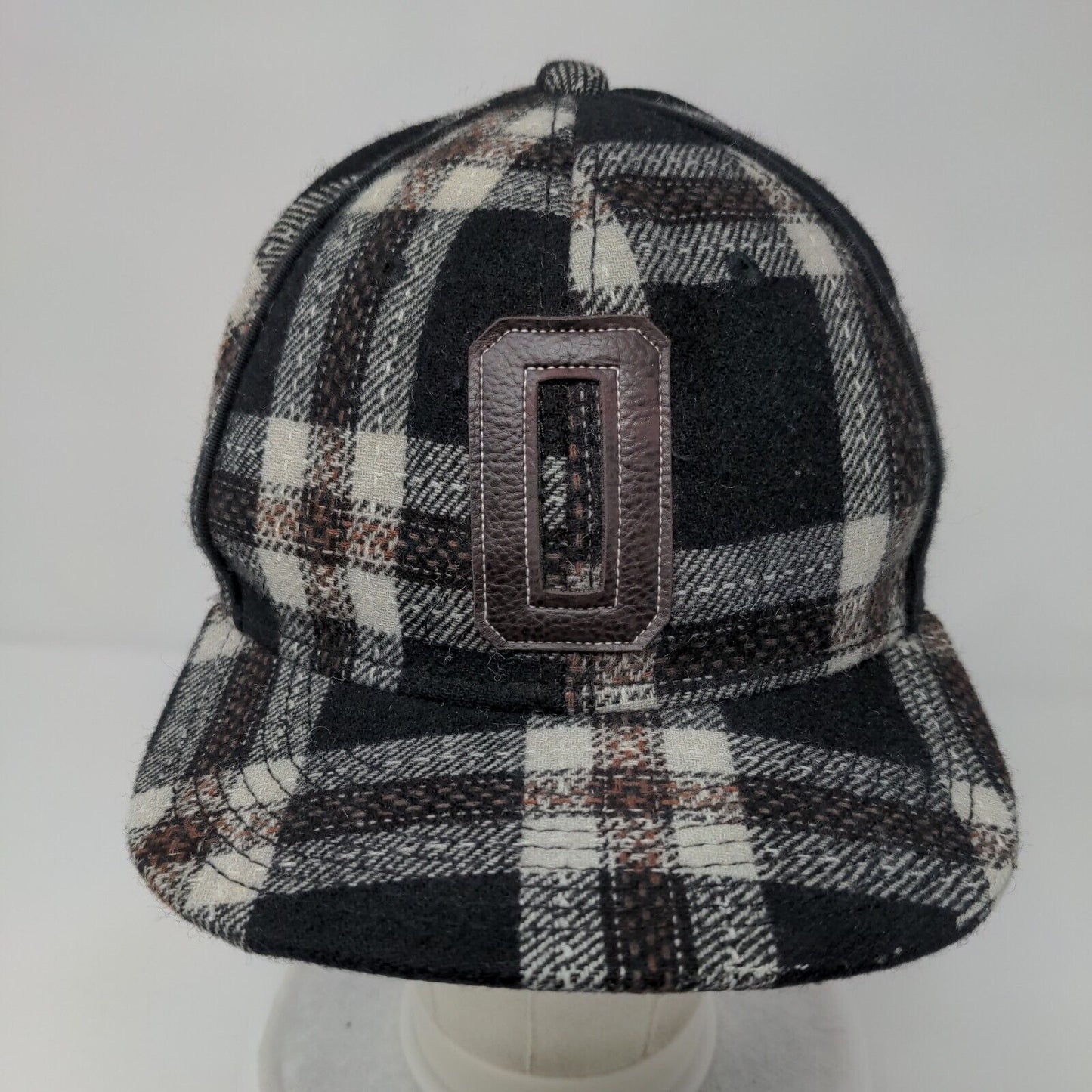 Obey Fitted Hat Multicolor S/M Plaid Embroidered Vented Holes 6 Panel