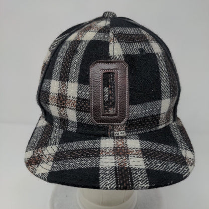Obey Fitted Hat Multicolor S/M Plaid Embroidered Vented Holes 6 Panel