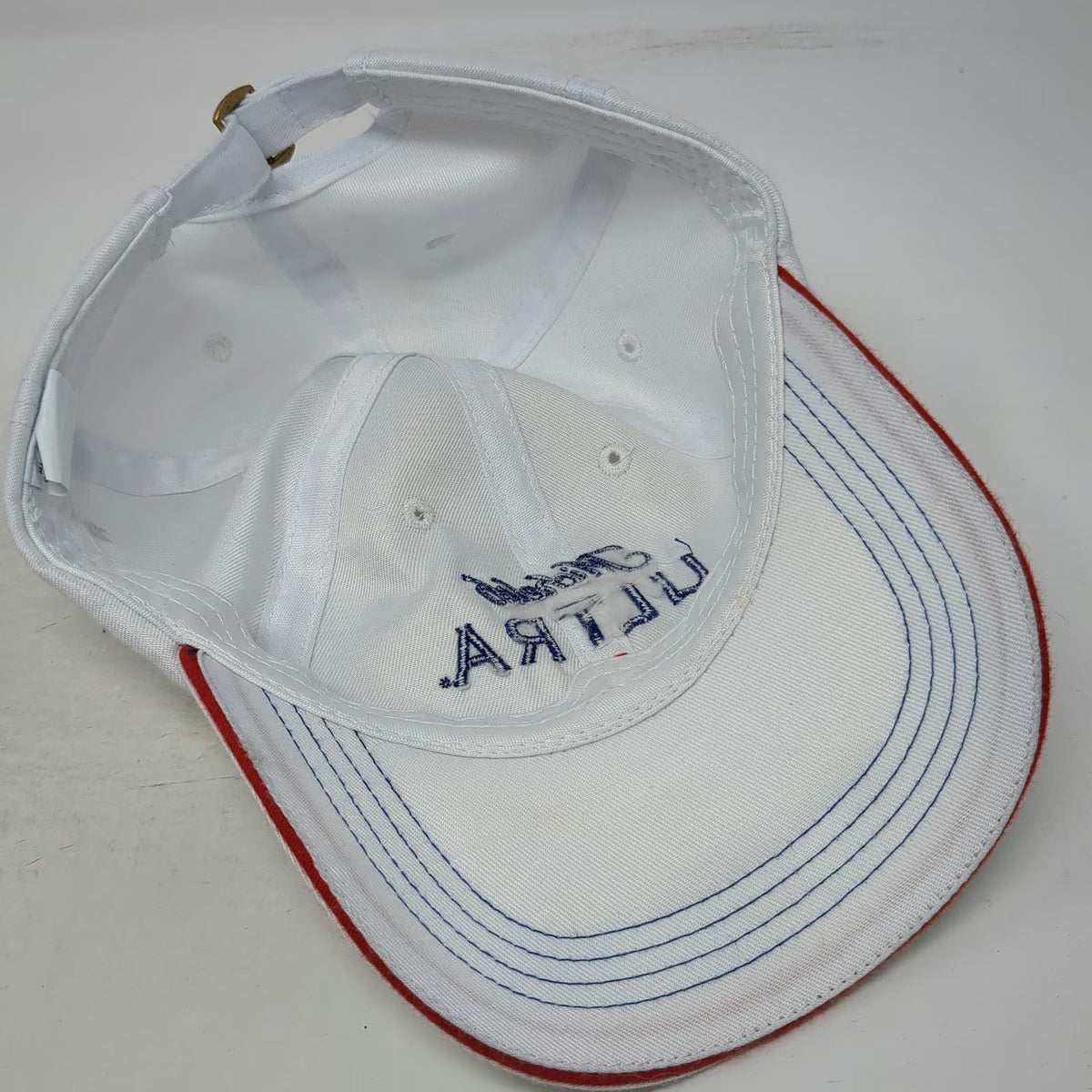 Michelob Ultra Baseball Cap White One Size Beer Logo Embroidery Slideback Hat