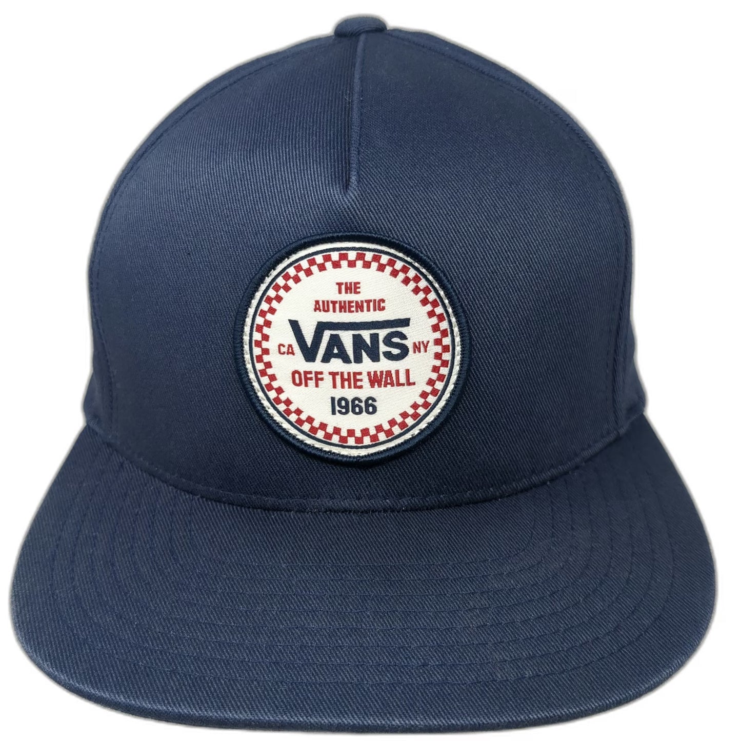 Vans 5 Panel Blue One Size Snapback Patch 1966 Checkerboard Authentic Hat