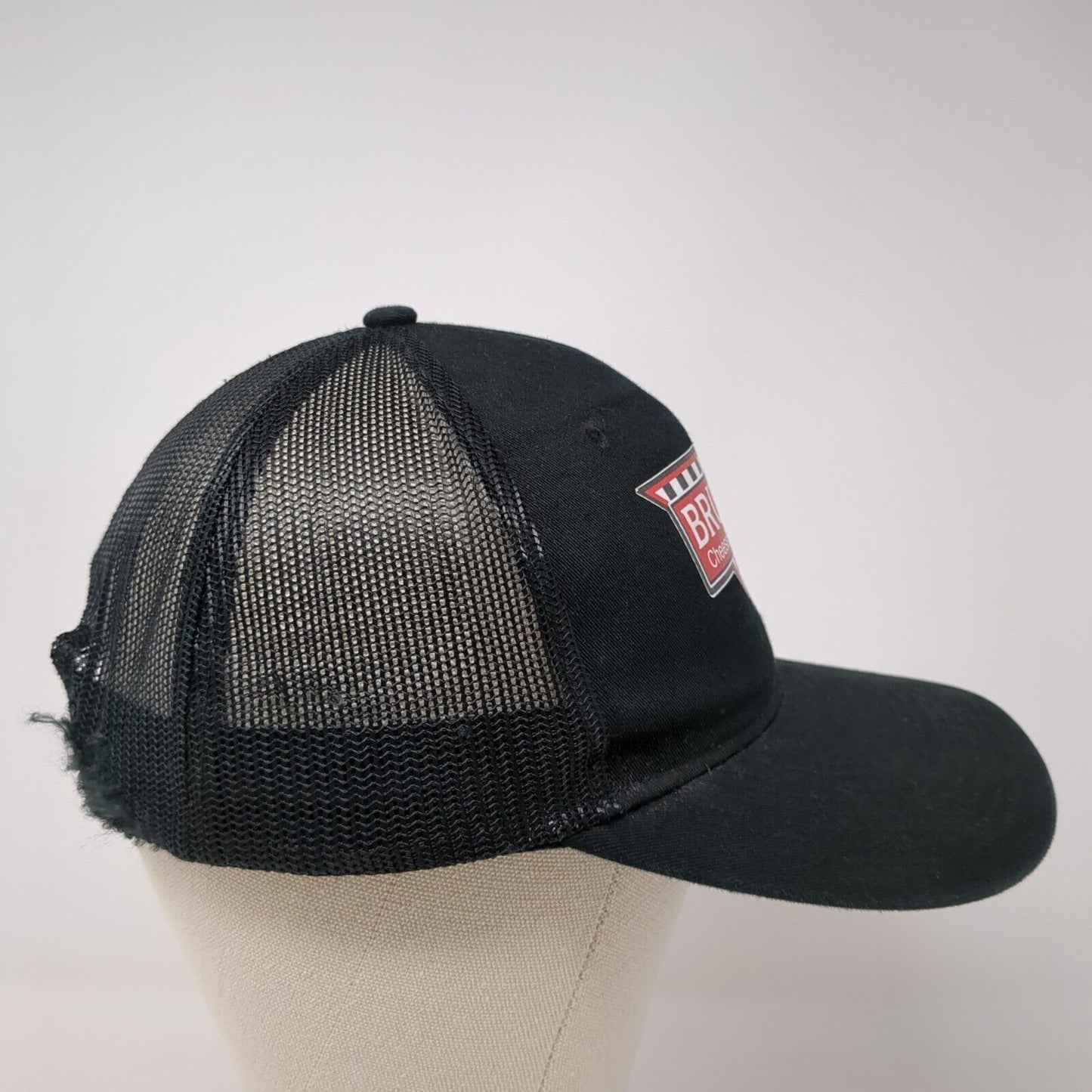 Bruchi's Snapback Trucker Hat Black One Size Adjustable Mesh Back Port Authority