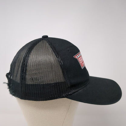 Bruchi's Snapback Trucker Hat Black One Size Adjustable Mesh Back Port Authority