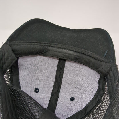 Unbranded Strapback Trucker Hat Black One Size Mesh Back Blank Solid