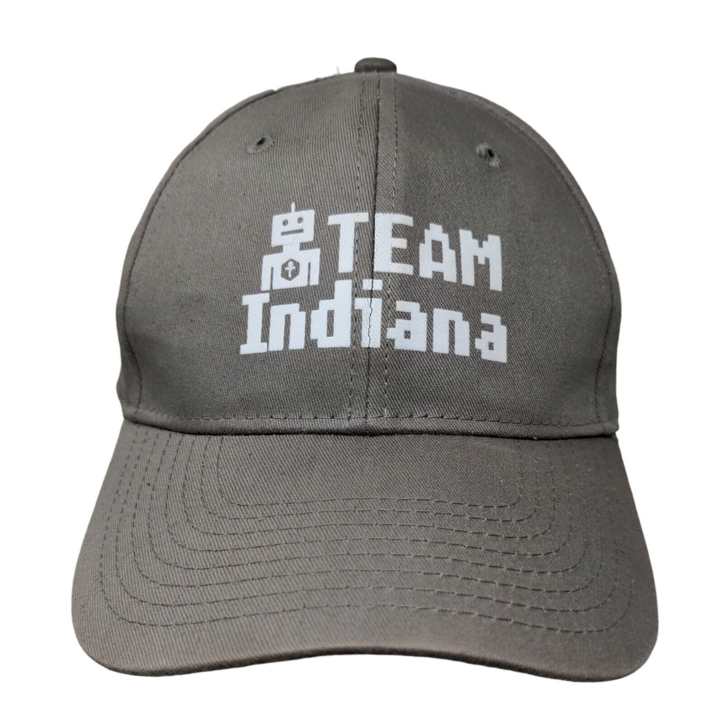 Team Indiana Strapback Hat Gray OSFA Imagen Brands Adjustable 6 Panel