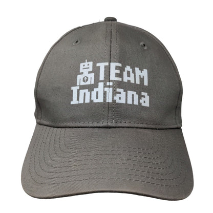 Team Indiana Strapback Hat Gray OSFA Imagen Brands Adjustable 6 Panel