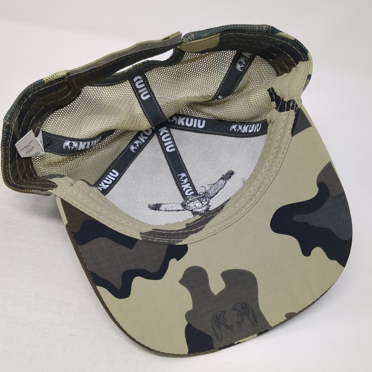 KUIU Baseball Cap Beige One Size Camo Maven Optics Mesh Strapback Hunting Hat