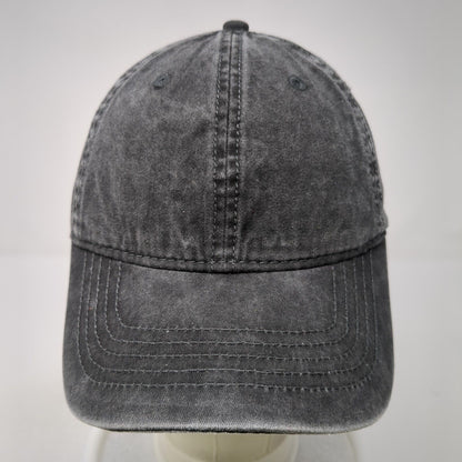 Unbranded Slideback Hat Black OS Adjustable Vented Holes 6 Panel Blank Cotton
