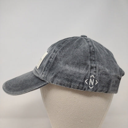 Nash Strapback Hat Gray OSFA Adjustable Embroidered 6 Panel Anvil