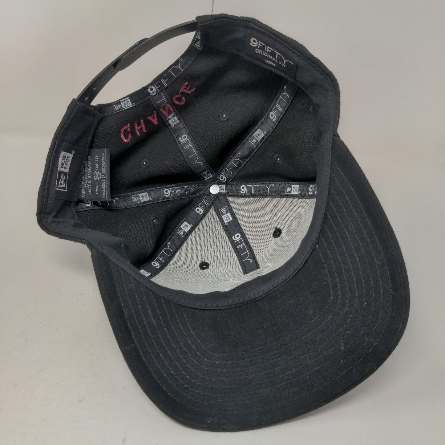 New Era 9Fifty Original Fit Mens Snapback Hat Black Size OSFM Embroidered 3 Logo