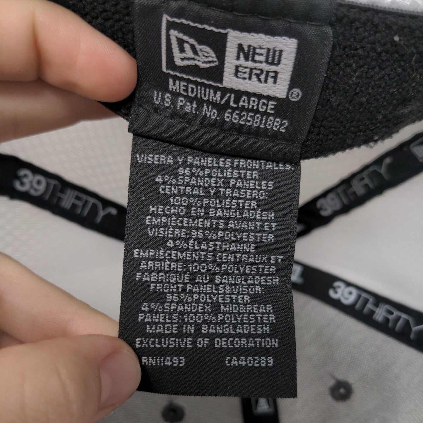 New Era 39Thirty Fitted Mesh Back Hat Gray Medium/Large Embroidered