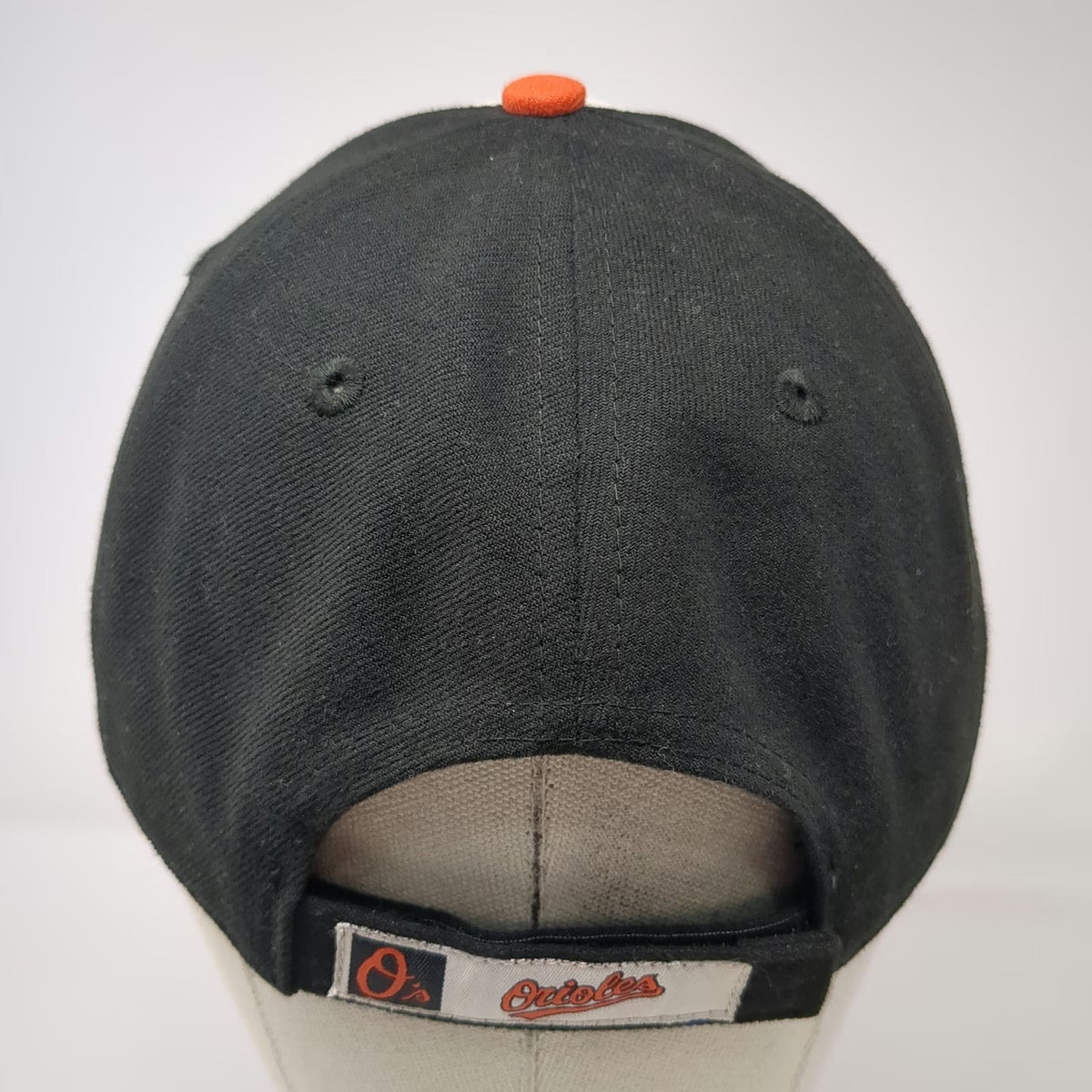 New Era NCAA Baseball Cap Black White OS Baltimore Orioles Bird Logo Hat