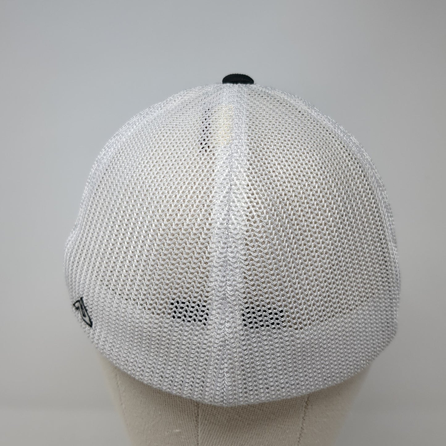 Letter N Fitted Mesh Back Trucker Hat Black 7 3/8 Stretch Colorblock