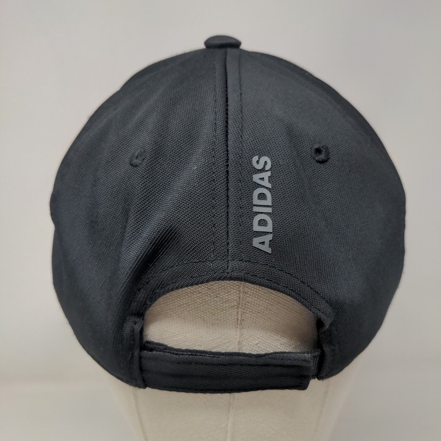 Adidas Strapback Hat Black One Size Adjustable Vented Holes 6 Panel