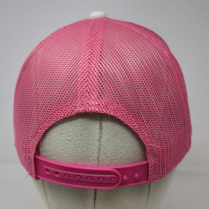 Bass Pro Shops Trucker Hat Pink One Size Mesh Snapback Bass Fish Graphic