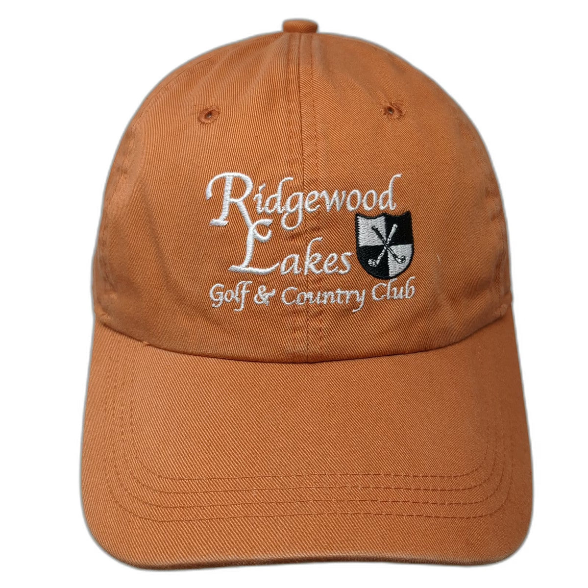 Ahead Baseball Cap Orange One Size Ridgewood Lakes Golf Country Club Florida Hat