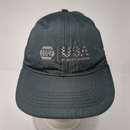 NAPA USA We Believe in Heroes Strapback Hat Gray One Size Adjustable Embroidered