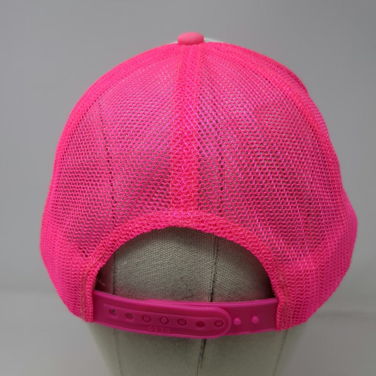 OTTO Trucker Hat Pink One Size Becky's Bach Smiley Face Mesh Snapback Rope Foam