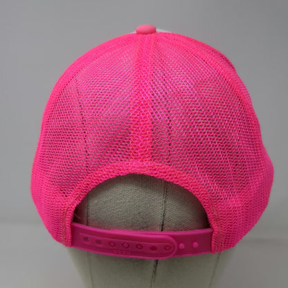OTTO Trucker Hat Pink One Size Becky's Bach Smiley Face Mesh Snapback Rope Foam