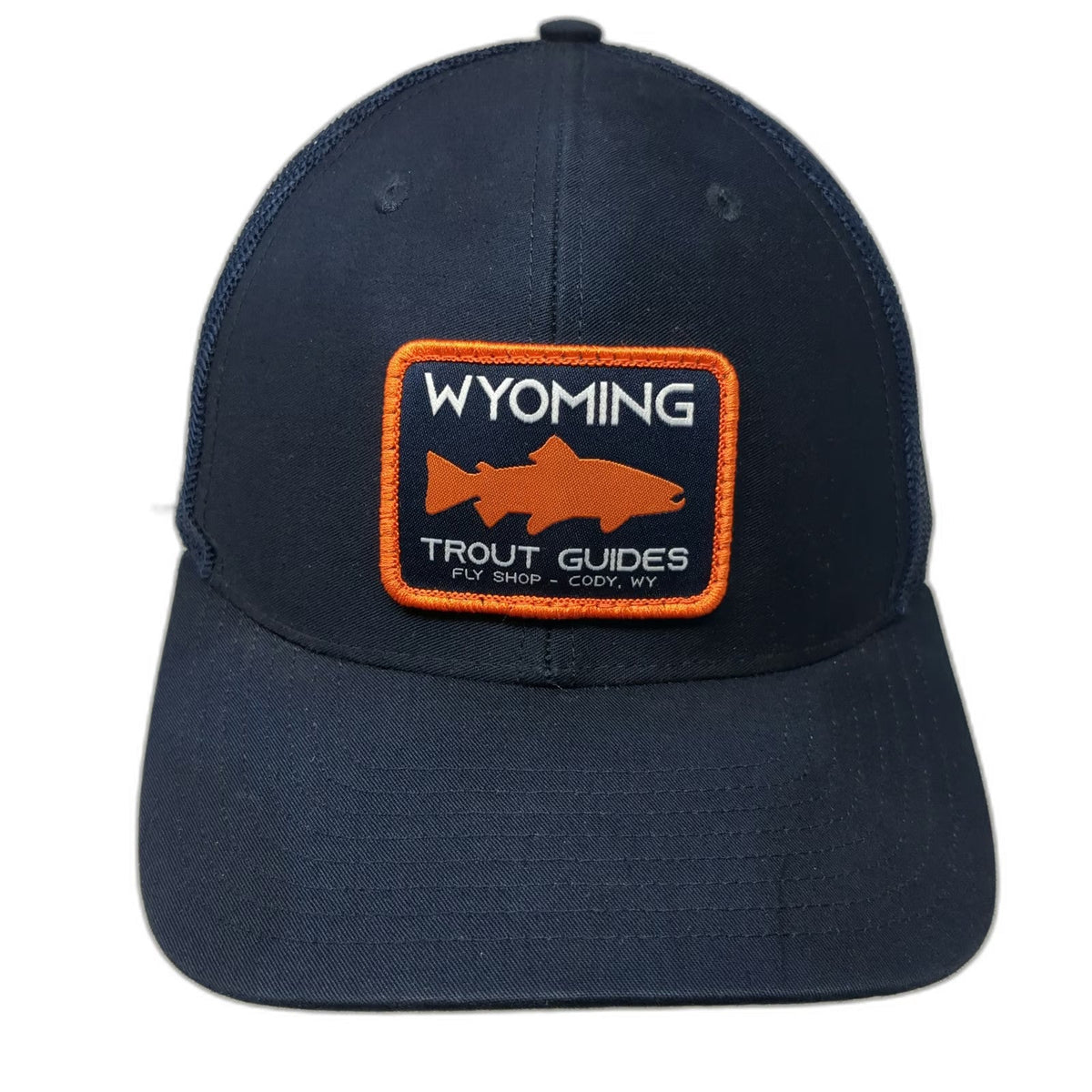 Richardson Trucker Hat Blue OSFM Wyoming Trout Guides Cody Fly Shop Mesh Back