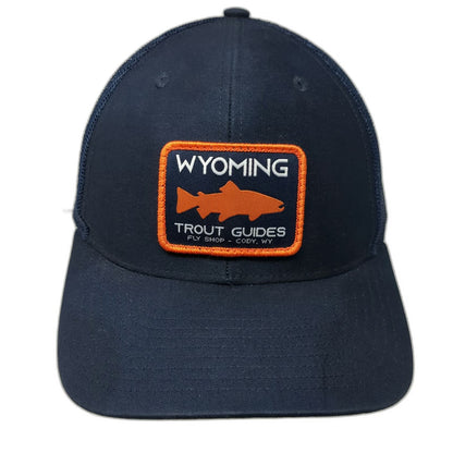 Richardson Trucker Hat Blue OSFM Wyoming Trout Guides Cody Fly Shop Mesh Back