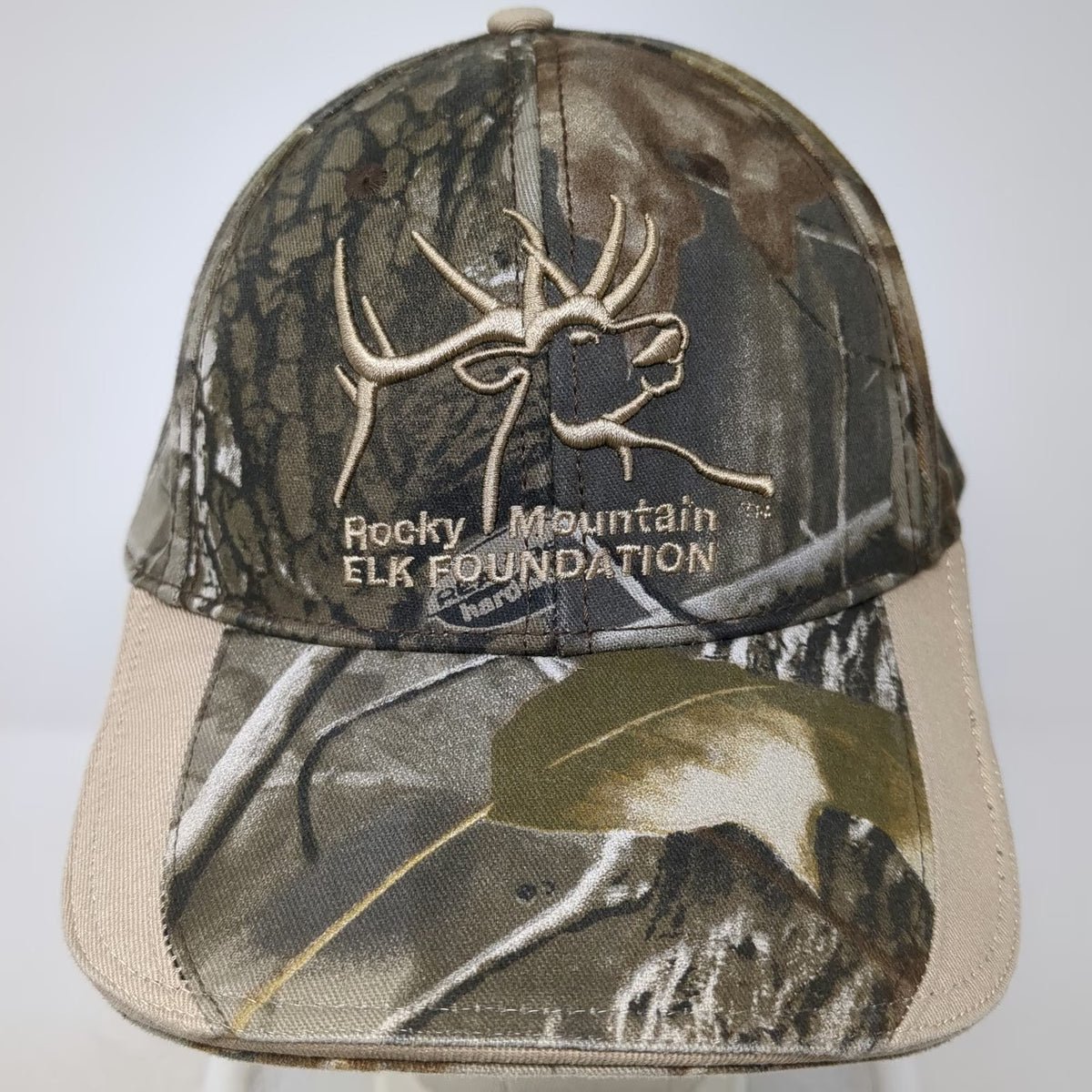 Outdoor Cap Rocky Mountain Elk Foundation Camo Green Hat Baseball Cap One Size