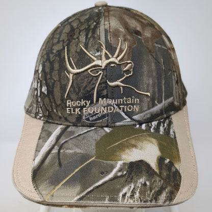 Outdoor Cap Rocky Mountain Elk Foundation Camo Green Hat Baseball Cap One Size