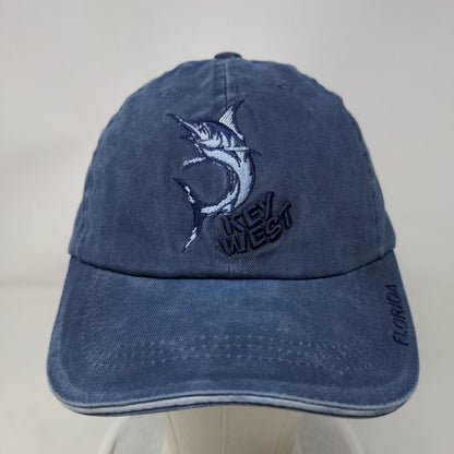 Key West Florida Slideback Hat Blue One Size Embroidered Adjustable
