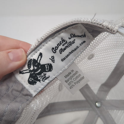 Da Conch Shack Turks Caicos Snapback Trucker Hat White One Size Mesh Back