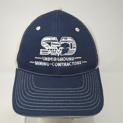 SMD Underground Mining Contractors Strapback Hat Blue One Size Adjustable