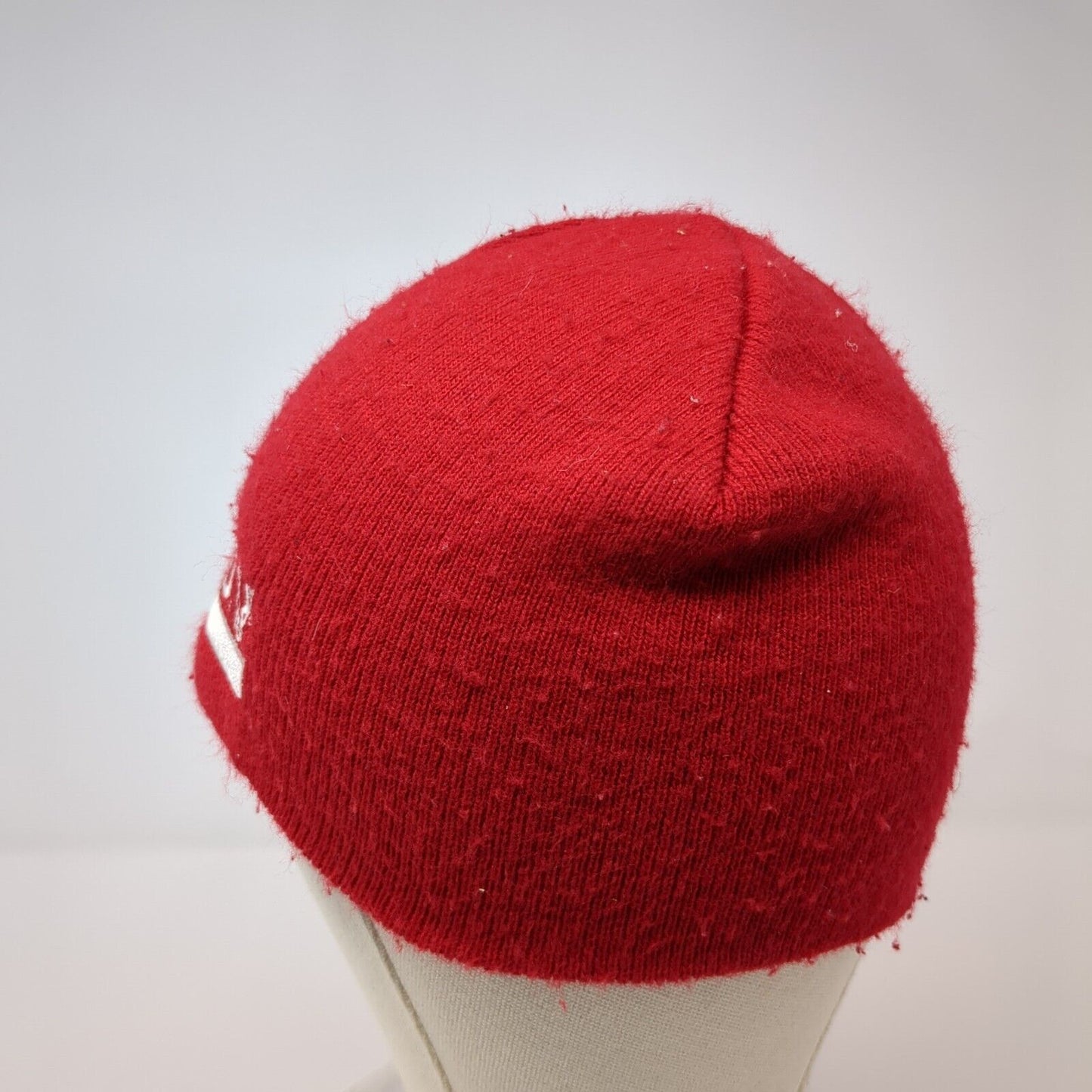 Corid Amprolium Knit Beanie Hat Red One Size Stretch Embroidered