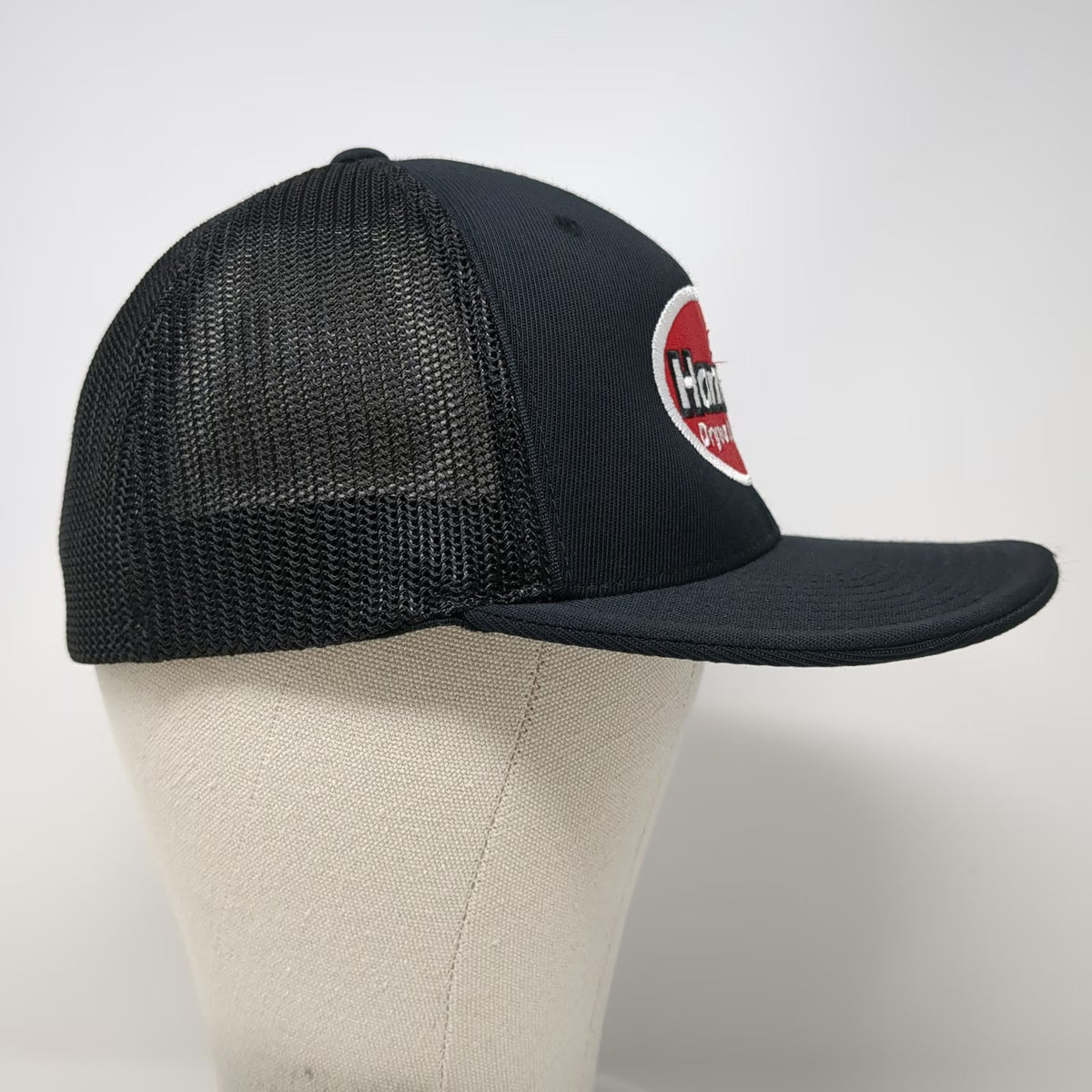 Pacific Headwear Baseball Cap Black 7 3/8 Hamilton Drywall Mesh Back Pro Hat