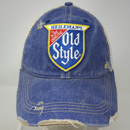 Headmost Heileman Old Style Beer Blue One Size Trucker Hat Mesh Snapback Logo