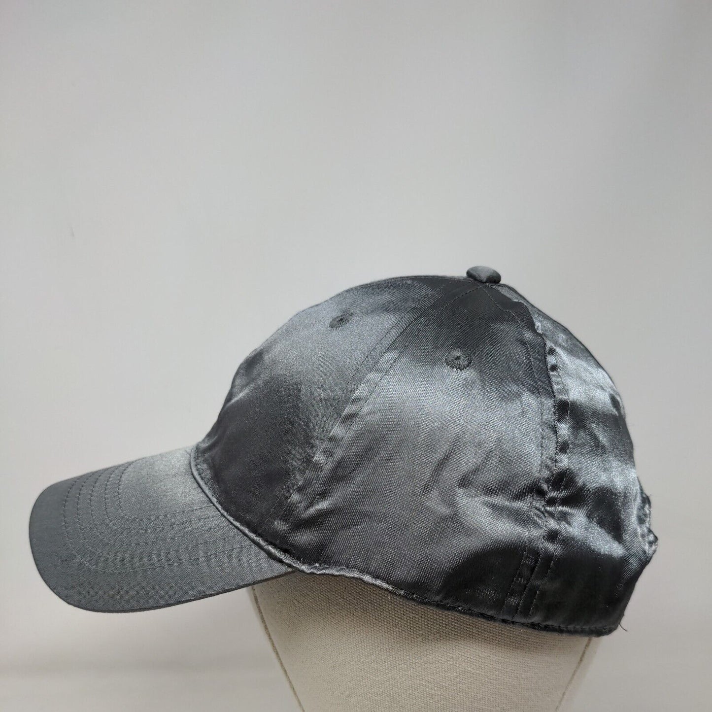 Unbranded Slideback Hat Gray OSFM Adjustable Vented Holes 6 Panel Blank