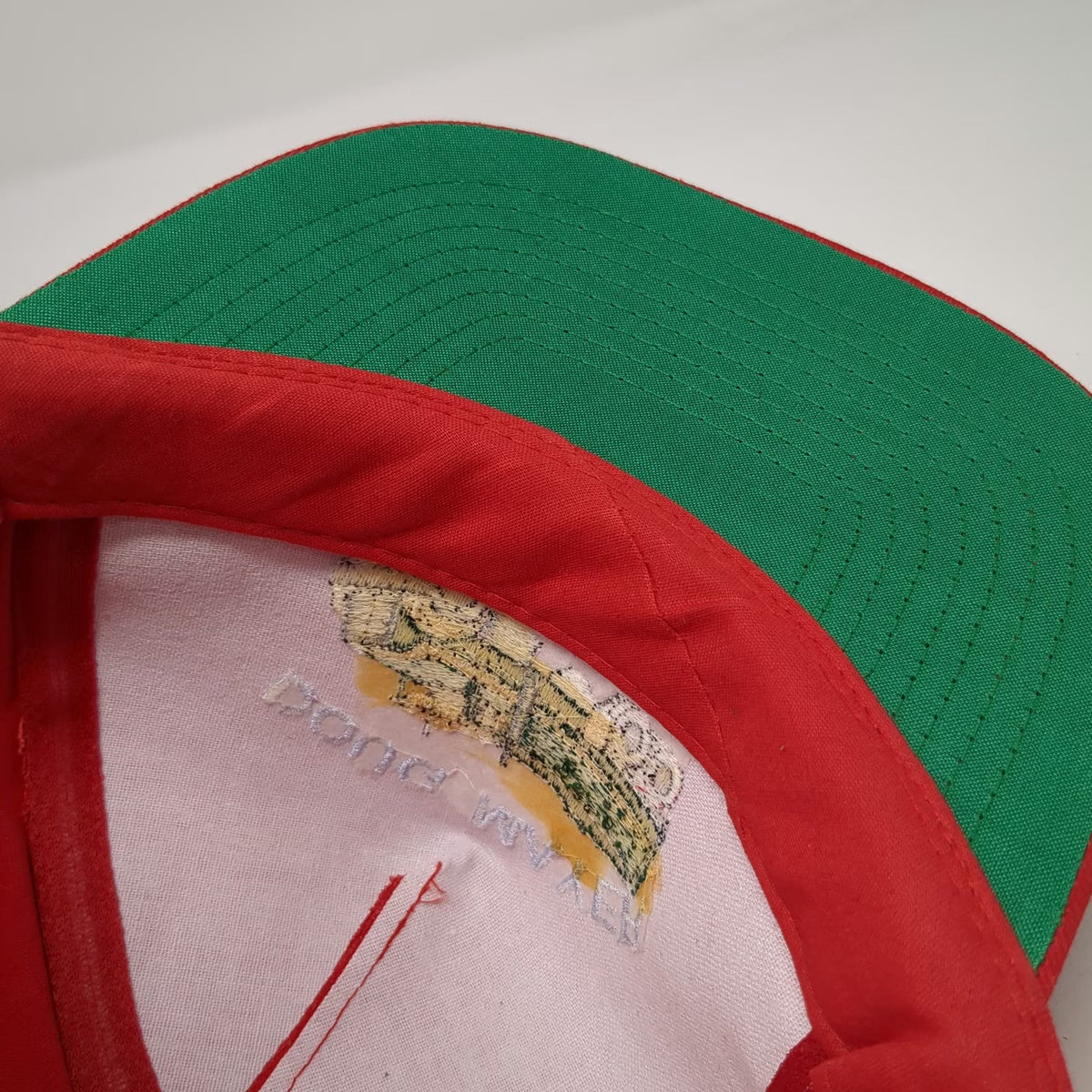 KC 5 Panel Red One Size Snapback Doug Mayer Trucking Rupert ID Green Brim Hat