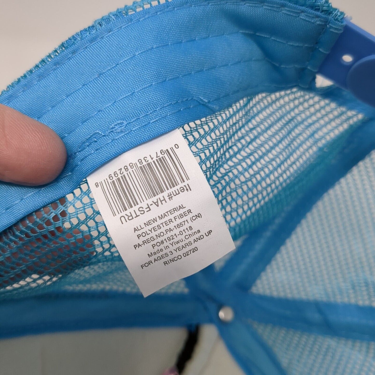 Sequin Sparkly Snapback Trucker Hat Blue One Size Adjustable Mesh Back