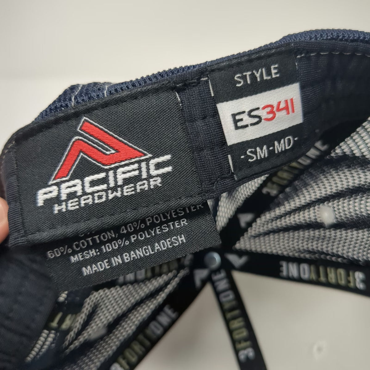 Pacific Headwear Baseball Cap Blue M Mesh Back Flexfit Reliant Structured Hat