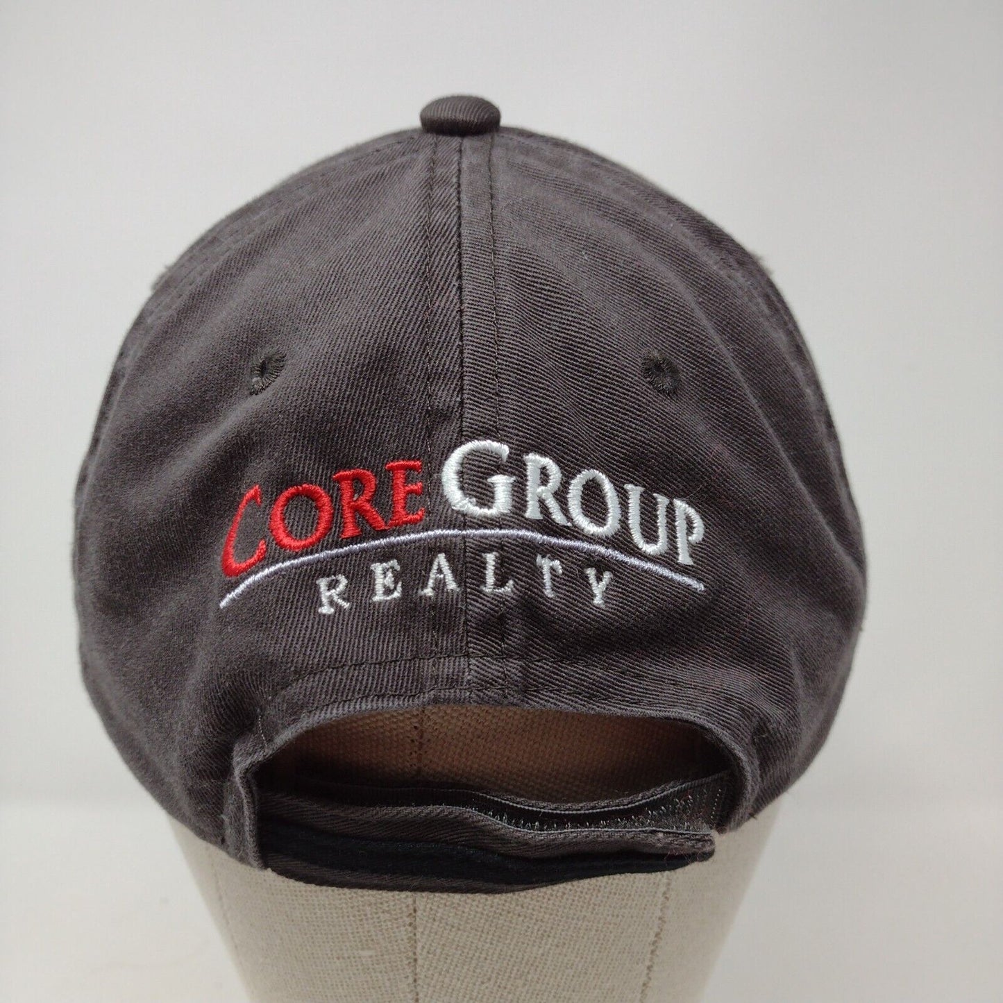 Core Group Realty Strapback Hat Gray OSFA Embroidered Port Authority