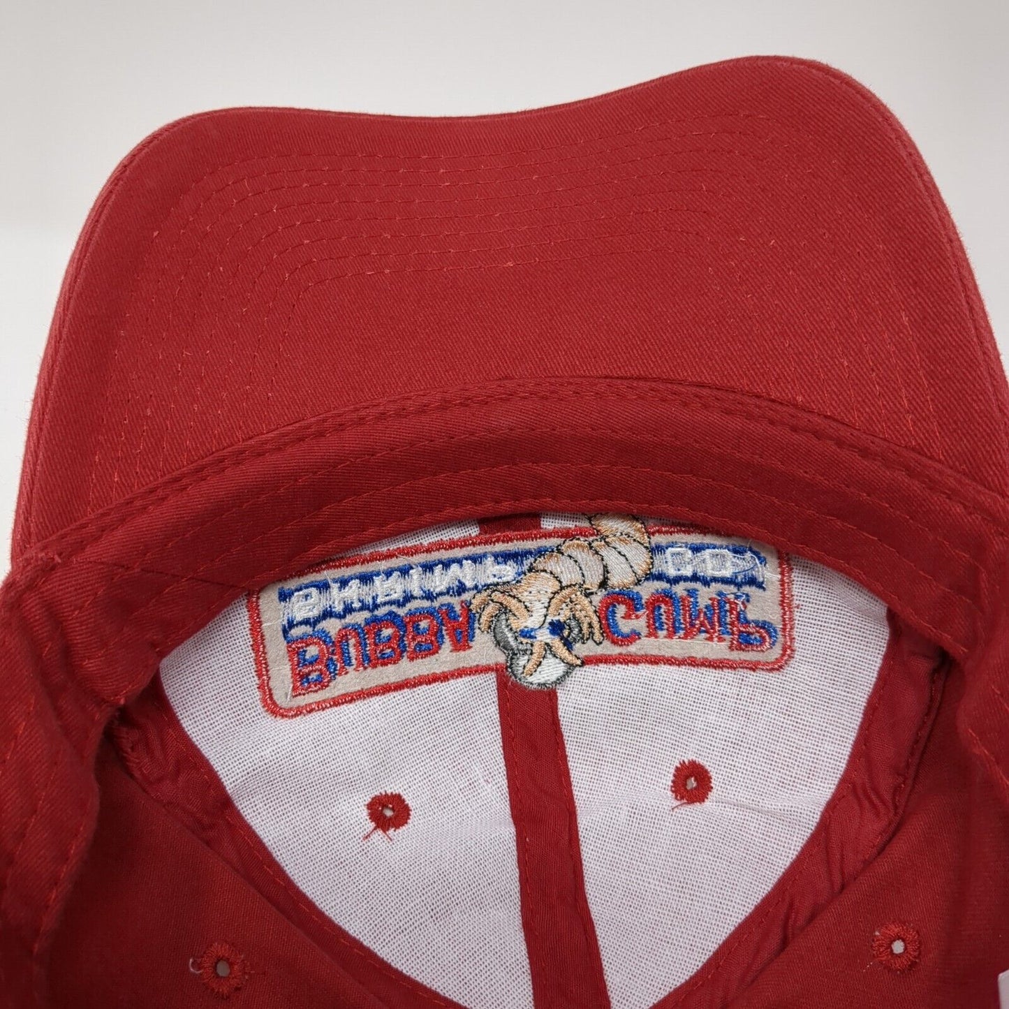 Bubba Gump Shrimp Co. Snapback Hat Red OS Adjustable Embroidered 6 Panel