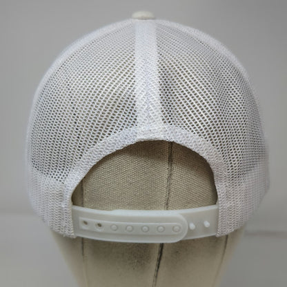 Yupoong White Trucker Hat One Size Entrepreneur Embroidered Mesh Back Snapback