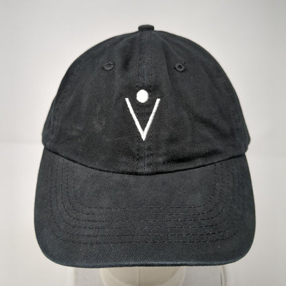 Velocity Slideback Hat Black One Size Adjustable Embroidered 6 Panel Cotton