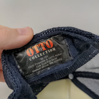 Forward Bite Podcast Snapback Mesh Back Rope Trucker Hat Blue OSFM Otto