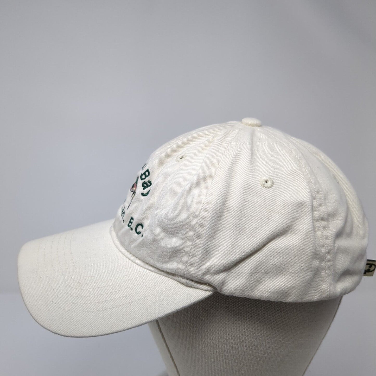 Cuckoo Bay Quesnel Lake B.C. Strapback Hat White Cream One Size Outdoor