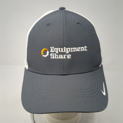 Equipment Share Strapback Hat Gray One Size Nike Legacy91 Dri-Fit